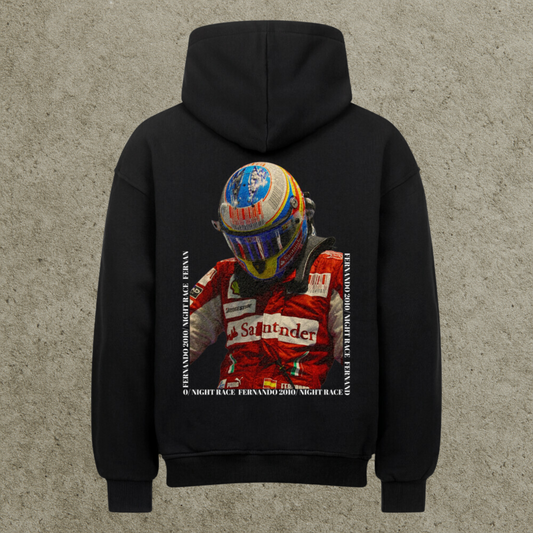 Premium Oversized Hoodie (Black)- | FERNANDO 10